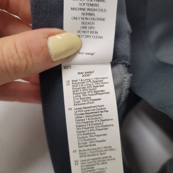 Brooks Women Dare Racer Back Run Bra Size 34E Sporty Gym Fitness Workout NWT - Picture 9 of 13